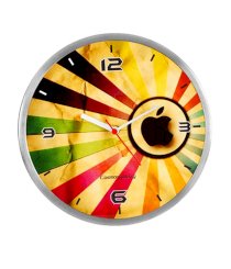Cosmosgalaxy Mystic Stainless Steel & Acrylic Sheet Round Wall Clock (Colour Rays)