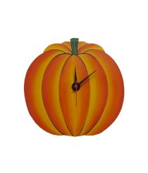 Furnish Living Wooden Handcrafted Pumpkin Wall Clock