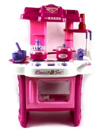  Deluxe Children's Kitchen Appliance Cooking Play Set w/ Lights & Sounds, Perfect for Your Little Chef