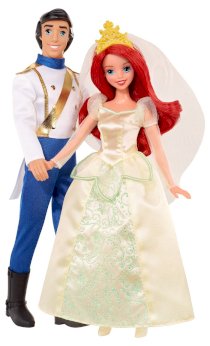 Disney Princess The Little Mermaid Ariel and Eric Wedding Pair Gift Set