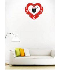 Gloob Decal Style Heart Wall Clock