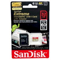 Micro SDHC Sandisk Extreme 400X - 32GB