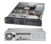 Server Supermicro SuperServer 6028R-T (Black) (SYS-6028R-T) E5-2620 v3 (Intel Xeon E5-2620 v3 2.40GHz, RAM 8GB, 650W, Không kèm ổ cứng)