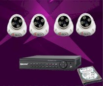 Bộ 4 camera giám sát I-Tech IT-40K và đầu ghi Full D1 4 kênh