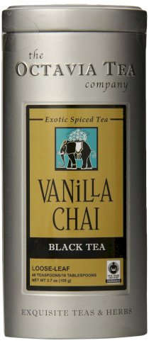 Octavia Tea Vanilla Chai (Black and Red Tea) Loose Tea, 3.7 Ounce Tin