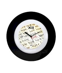 Cosmosgalaxy Black And White Fiber And Acrylic Round Wall Clock