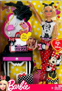 Barbie Doll and Minnie Mouse Love For you. Barbie Loves Disney