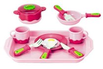  Pink Kitchen Pretend and Play Cookware Playset for Kids (12 pieces)
