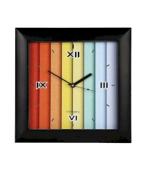 Cosmosgalaxy Multicolour Fiber And Acrylic Square Shape Wall Clock