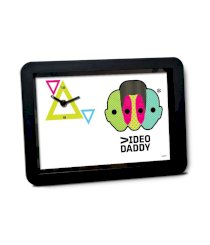Bluegape Green And Pink Plastic Video Daddy Video Channel Table Clock