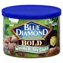 Blue Diamond Bold Wasabi & Soy Sauce Almonds 6 oz (Pack of 12)