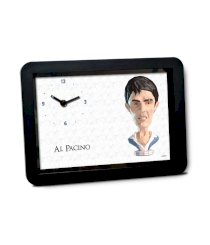 Bluegape White And Blue Plastic Rahul Parihar Al Pacino Minimalist Art Table Clock