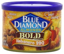 Blue Diamond Almonds Habanero BBQ, 6-ounce Containers (Pack of 4)