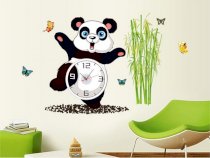 Đồng hồ dán tường DIY kèm decal trang trí Kungfu Panda TLH3010