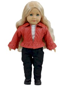 Rodeo Drive Outfit, Pants,Shirt and Leather Jacket Fits 18" American Girl® Doll Clothes & Accessories