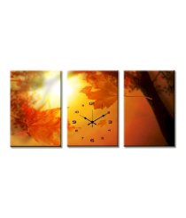 Design O Vista Maple Leaf Canvas Print Single Panel Ticker Clocks