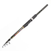 Black Plastic Grip Retractable 5 Section Fishing Pole Rod 2.1M Length