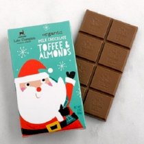 Organic Holiday Chocolate Bar - Milk Chocolate Toffee & Almonds