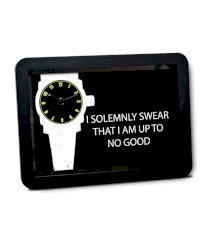 Bluegape Black Plastic Great Quote Table Clock