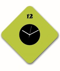 Panache Black And Green Exquisite Wall Clock