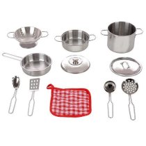 Just Like Home Stainless Steel Cookware Playset - Silver