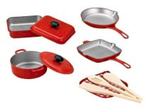 10 Piece Pots and Pans Kitchen Cookware Playset for Kids with Cooking Utensils Set