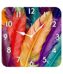 Furnishfantasy Colorful Feather Wall Clock