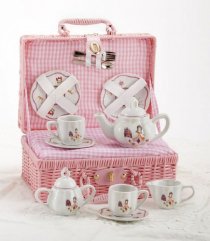 Children's Tea Set for 4 with Basket - Princess