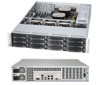 Server SuperServer 6028R-E1CR12N (Black) (SSG-6028R-E1CR12N) E5-2623 v3 (Intel Xeon E5-2623 v3 3.0GHz, RAM 8GB, 920W, Không kèm ổ cứng)
