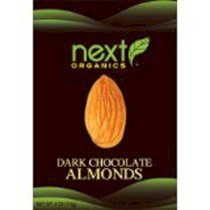 Next Organic Almonds Dark Chocolate Covered, 4-Ounce (Pack of 3)