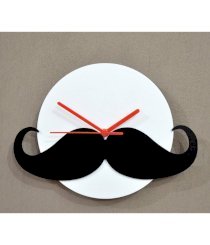 Blacksmith Hipster Moustache Wall Clock
