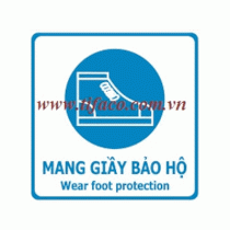 Biển báo mang giày bảo hộ