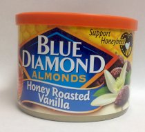 Blue Diamond Almonds Honey Roasted Vanilla 6oz Can