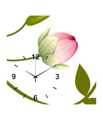 Artjini Flowers Bud Canvas Wall Clock
