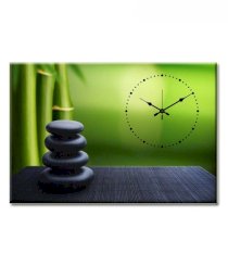 Design 'O' Vista Pebbles & Bamboo Wall Clock