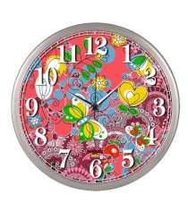 Colorsaga Pink Steel Wall Clocks 01