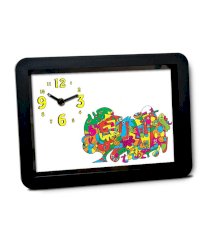 Bluegape Doodle Play Doodle Art Table Clock