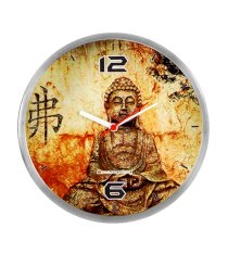 Cosmosgalaxy Mystic Stainless Steel & Acrylic Sheet Round Wall Clock (Buddha)