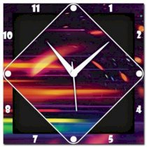  Amore Colorful Abstract Analog Wall Clock (Multicolor) 