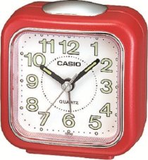  Casio TQ-142-4DF Analog Clock (White:Red) 