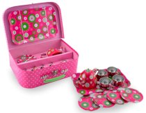 Twinkie's Floral Fuchsia 15 Piece Tea Set With Case