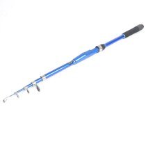 Retractable 5 Section Black Blue Carbon Fiber Fishing Pole Rod 2.2M Meters