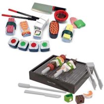 Melissa and Doug Sushi Slicing Playset with Grill Slice and Sort Set