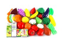 Kitchen Cook Collection 30 Piece Toy Food Play Set w/ Assorted Fruit, Vegetables, Food