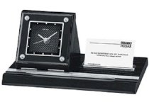 Seiko QXG130KLH Contemporary Clock, Pen and Business Card Holder