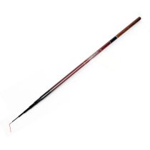 3.6M 11.8Ft Nonslip Handle 7 Sections Fishing Rod Pole Brown Burgundy