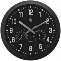 Geneva clock company 12" black plastic wall clock / 4624g