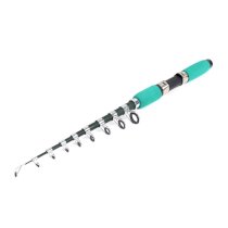 Seagreen Foam Coated Grip Retractable 10 Section Traveling Fishing Rod 7.5Ft