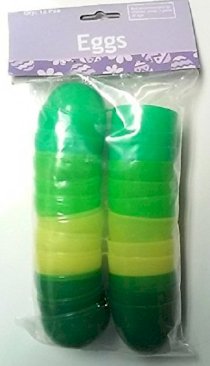 12 Plastic Eggs (4 shades of Green) 37/1273