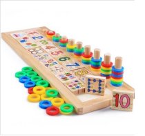 New Arrived Montessori Educational Wooden Toys Teaching Logarithm Version Kids Early Learning Toys Gift 1pc